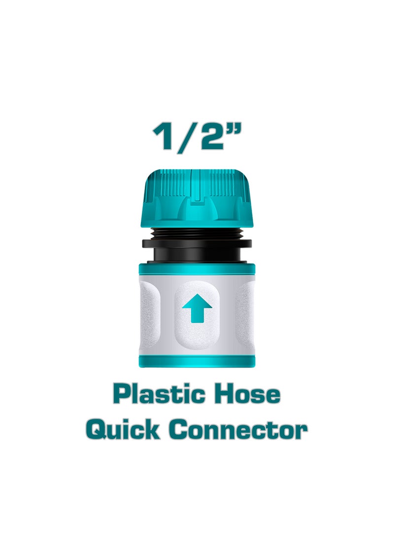 توتال طقم فوهة خرطوم الحديقة من توتال، مكون من 5 قطع بنظام رش لولبي مع وصلات سريعة، يشمل محولات 1/2 بوصة و3/4 بوصة - Image 3