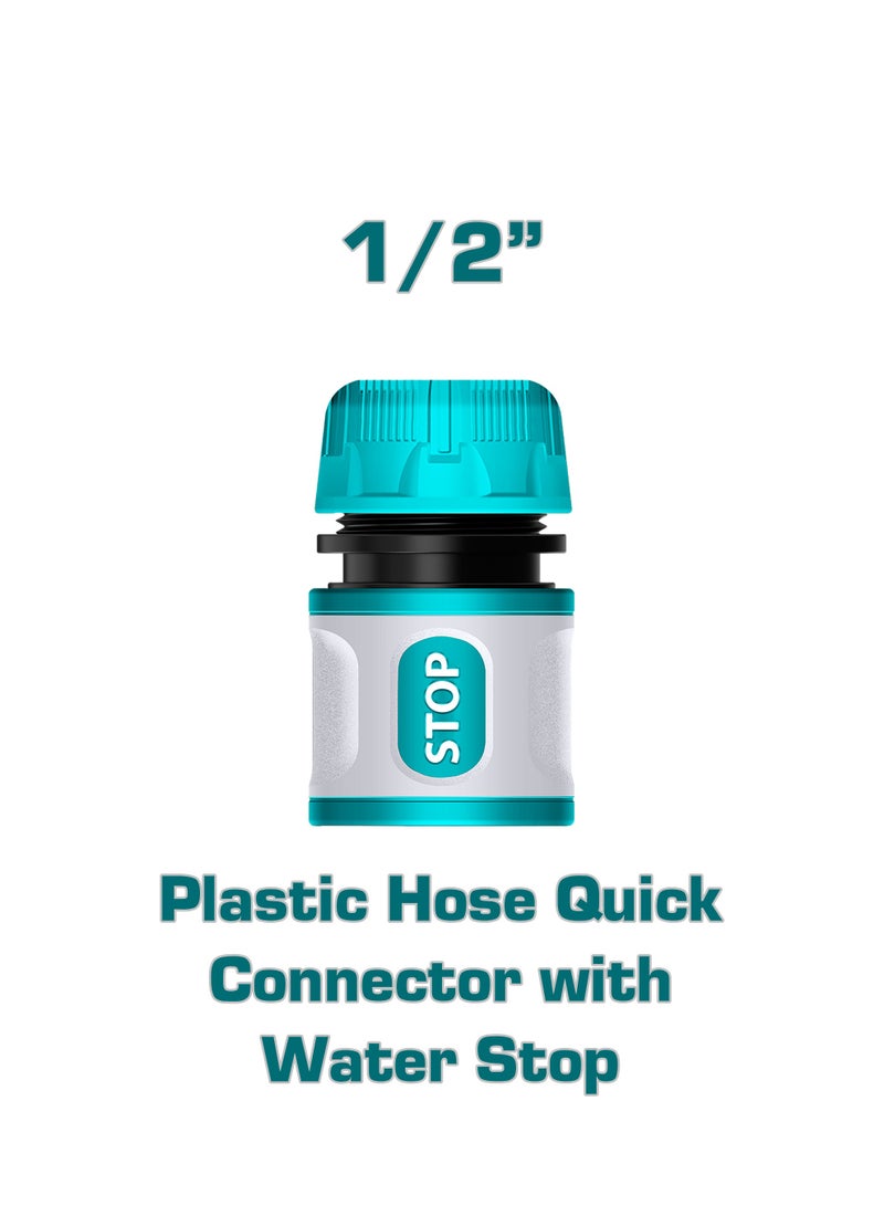 توتال طقم فوهة خرطوم الحديقة من توتال، مكون من 5 قطع بنظام رش لولبي مع وصلات سريعة، يشمل محولات 1/2 بوصة و3/4 بوصة - Image 2