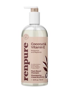 Renpure Renpure Plant Based Coconut and Vitamin E Moisturize and Replenish Shampoo - Ideal for Lifeless Hair - Leaves Hair Silky and Smooth - Rids Hair of Grime - Recyclable, Pump Bottle Design - 24 fl oz  - Image 1