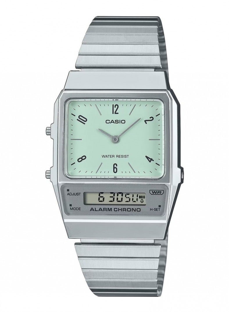 Casio AQ-800E-3A Vintage Analog+Digital Stainless Steel Watch - Image 1