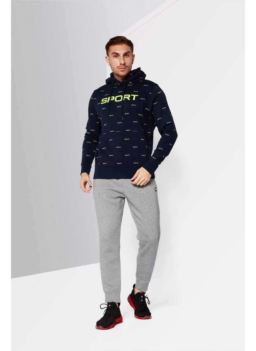 DKNY Sport - Men Sportswear Fit Brand Logo Outdoor Hoodie, Navy - Image 1
