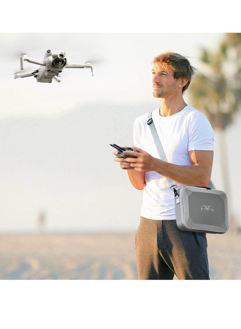 Portable Carrying Case for DJI Mini 4 Pro and Fly More Combo, Travel Drone Shoulder Bag with RC 2 Controller Compatibility - Image 4