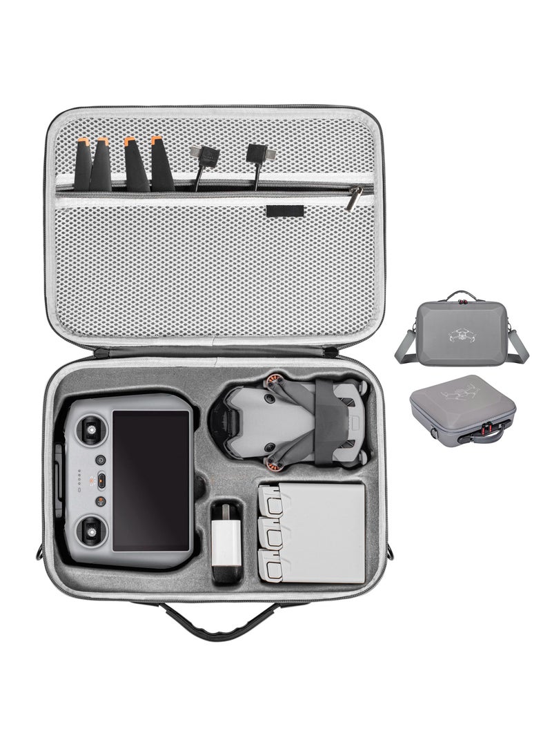 Portable Carrying Case for DJI Mini 4 Pro and Fly More Combo, Travel Drone Shoulder Bag with RC 2 Controller Compatibility - Image 1