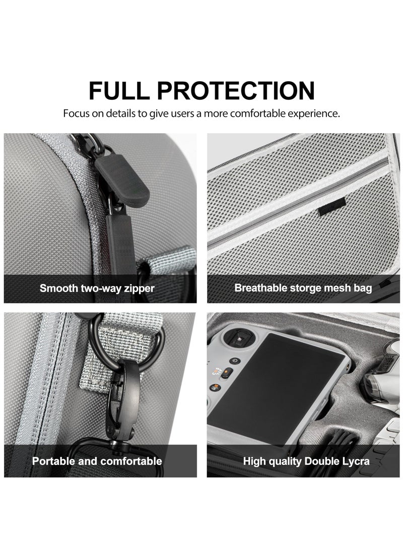 Portable Carrying Case for DJI Mini 4 Pro and Fly More Combo, Travel Drone Shoulder Bag with RC 2 Controller Compatibility - Image 5