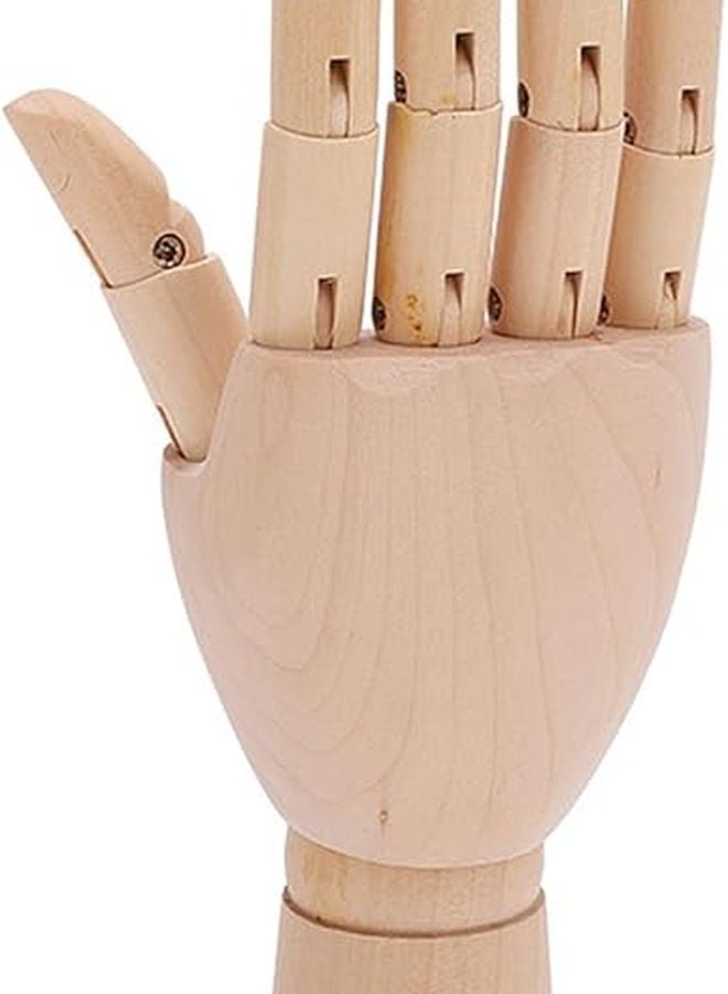 Wooden Mannequin Hand 18CM Child Right Hand Flexible Joints Artist Model Sketching Photography Home Decor - Image 3