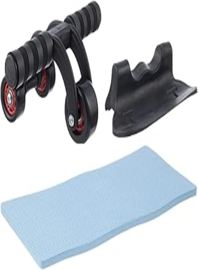 OR Other Exercise rolling wheel with yoga mat, 3 wheels - multi color 