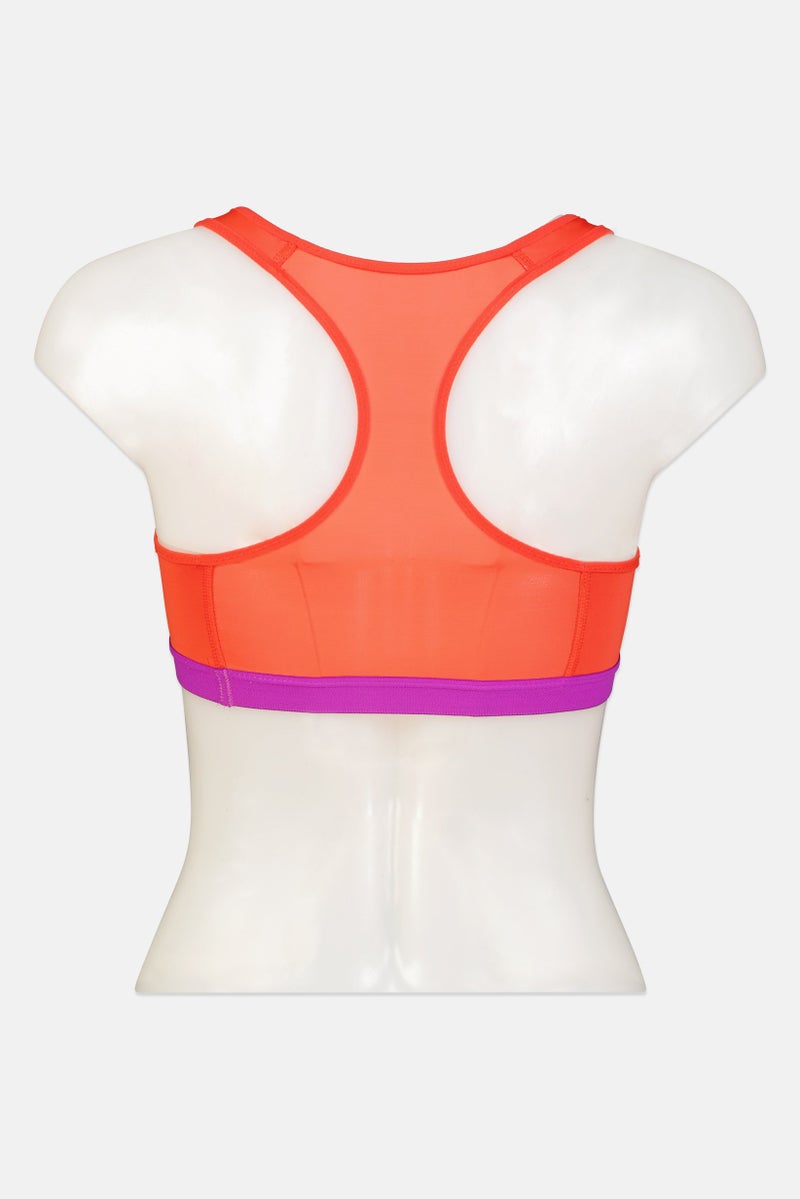 Nike Women Brand Logo Non Padded Sports Bra, Red - Image 2