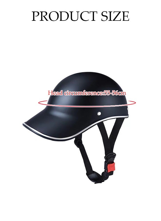 DUNISO - Motorcycle Half Helmet,Retro Style Light Baseball Cap Helmet,Multifunctional Breathable Bicycle Helmet，With Adjustable Buckle And Detachable Lining, Shockproof And Fall Proof, Suitable For Both Men And Women ﻿ - Image 1