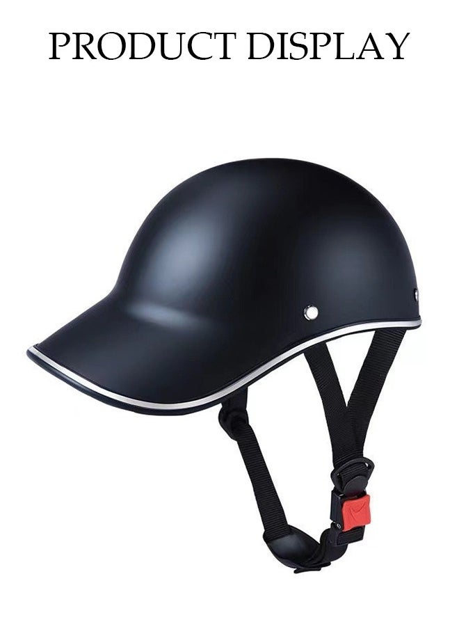 DUNISO - Motorcycle Half Helmet,Retro Style Light Baseball Cap Helmet,Multifunctional Breathable Bicycle Helmet，With Adjustable Buckle And Detachable Lining, Shockproof And Fall Proof, Suitable For Both Men And Women ﻿ - Image 1
