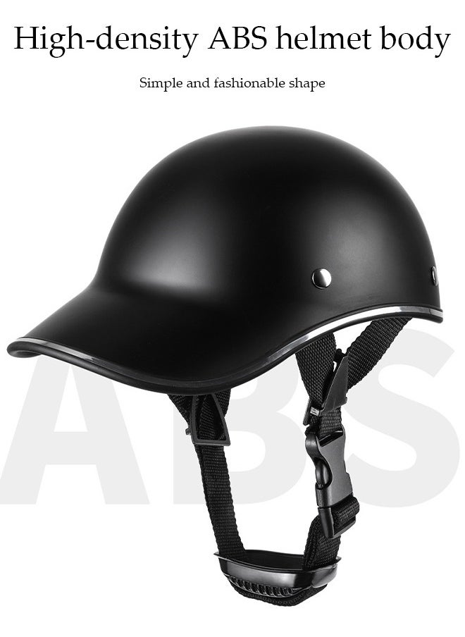 DUNISO - Motorcycle Half Helmet,Retro Style Light Baseball Cap Helmet,Multifunctional Breathable Bicycle Helmet，With Adjustable Buckle And Detachable Lining, Shockproof And Fall Proof, Suitable For Both Men And Women ﻿ - Image 1