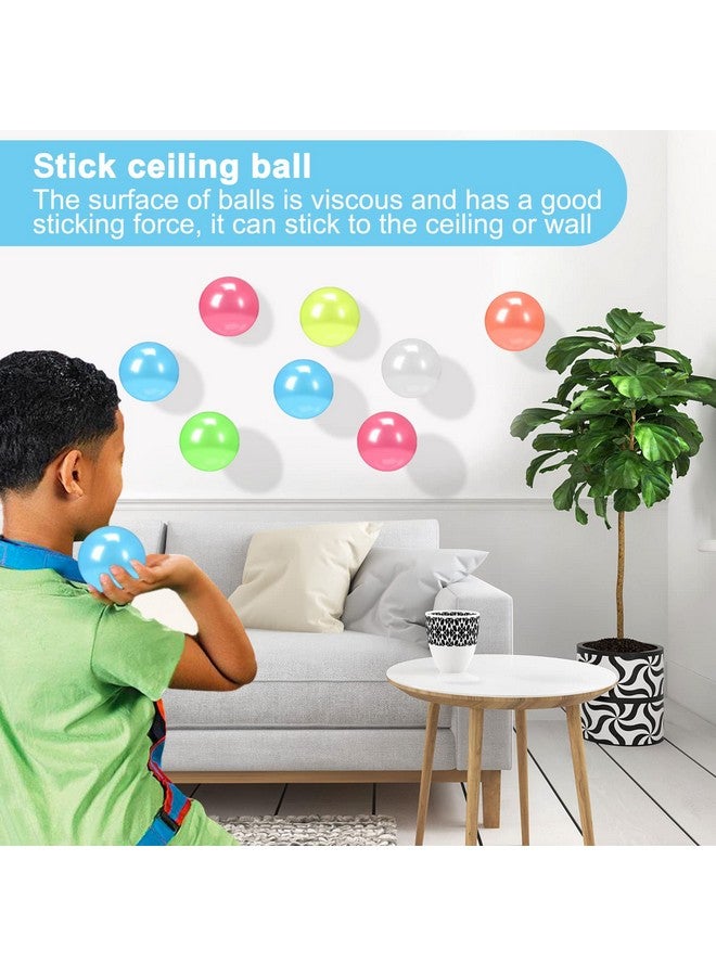MIMIDOU 8 Pieces Glowing Sticky Balls, Very Elastic Squishy Balls That Glow In The Dark And Stick To The Ceiling, Ceiling Balls Great For Children'S Parties, Stress Relieving Balls For Stress And Anxiety . - Image 5