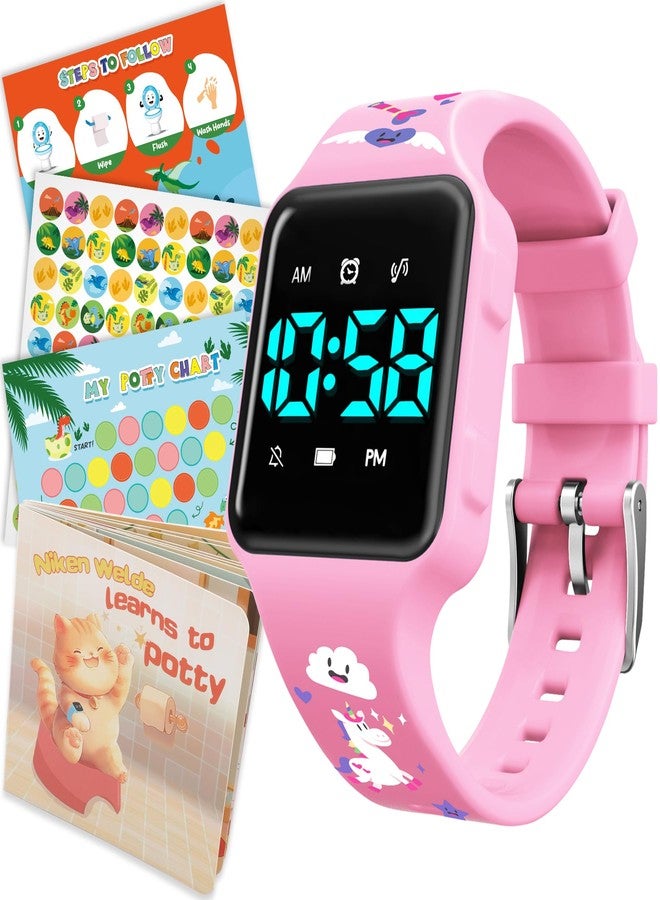 VTAIGE Toddler Potty Training Set - Potty Training Watch with Musical/Vibration Alerts, Fun Board Book, Progress Chart & Reward Stickers - Interactive Toilet Learning Kit for Boys and Girls Ages 2-5 - Image 1