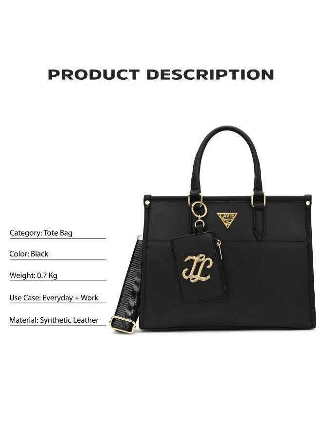 Lavie  Signature Women's Ithaca Colourblock Tote (Black) for Women | Best Price UAE