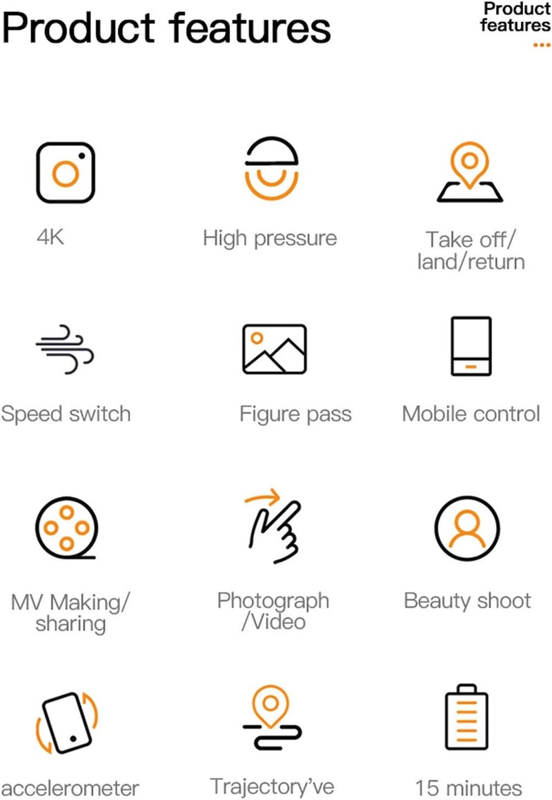 comfrt RC Drone, Foldable RC Drone with H2 Mini 4K Camera WiFi FPV Drone Quadcopter Suitable for Adult and Children - Image 3