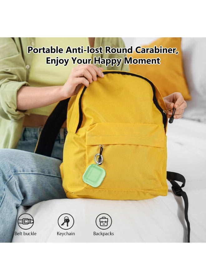 for Airpods 4（2024）Fourth Generation Transparent Protective Cover, Tpu Transparent Protective Cover With Keychain, Suitable For Women, Girls, Men, Anti Yellowing, Scratch Resistant, Shock Resistant, Full Protective Cover, Suitable For Airpods 4- (Green) - Image 4