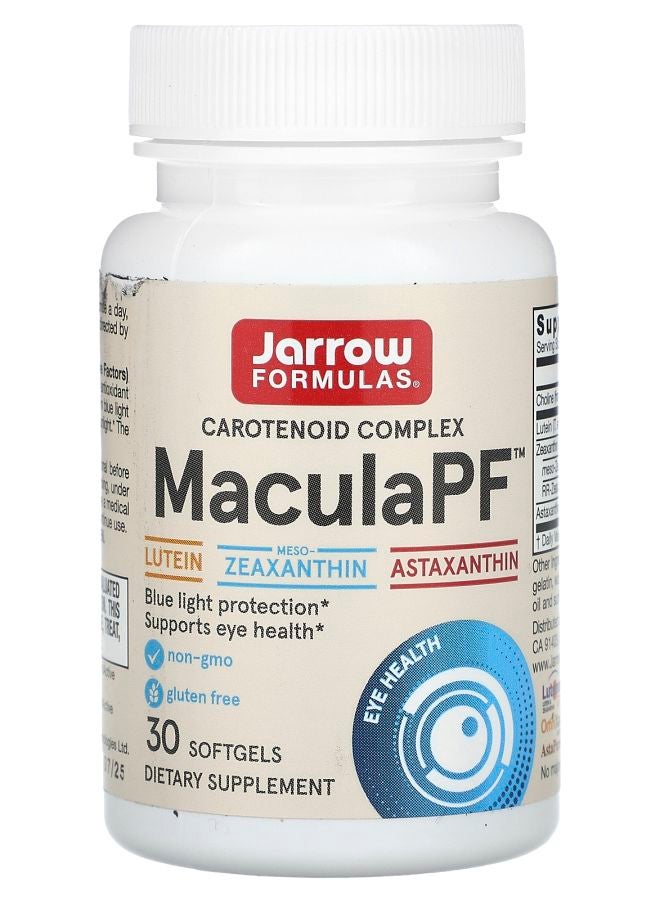 jarrow formulas MaculaPF Carotenoid Complex 30 Softgels