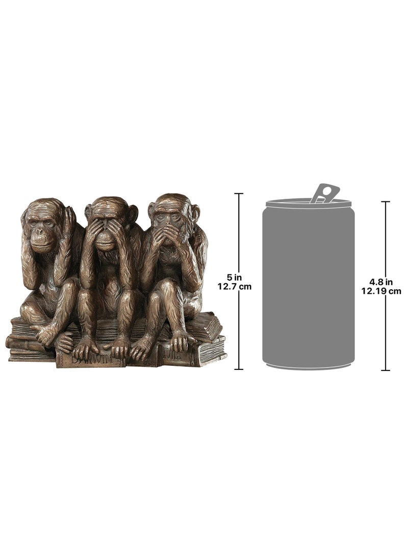 Design Toscano Design Toscano The Hear-No  See-No  Speak-No Evil Monkeys Statue  Grande  Faux Bronze Finish  - Image 3