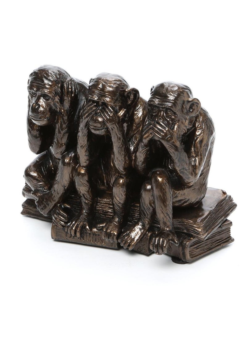 Design Toscano Design Toscano The Hear-No  See-No  Speak-No Evil Monkeys Statue  Grande  Faux Bronze Finish  - Image 4