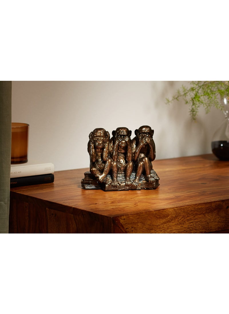 Design Toscano Design Toscano The Hear-No  See-No  Speak-No Evil Monkeys Statue  Grande  Faux Bronze Finish  - Image 2