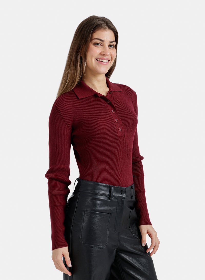 Carina Slim Fit Ribbed Pullover - Image 2