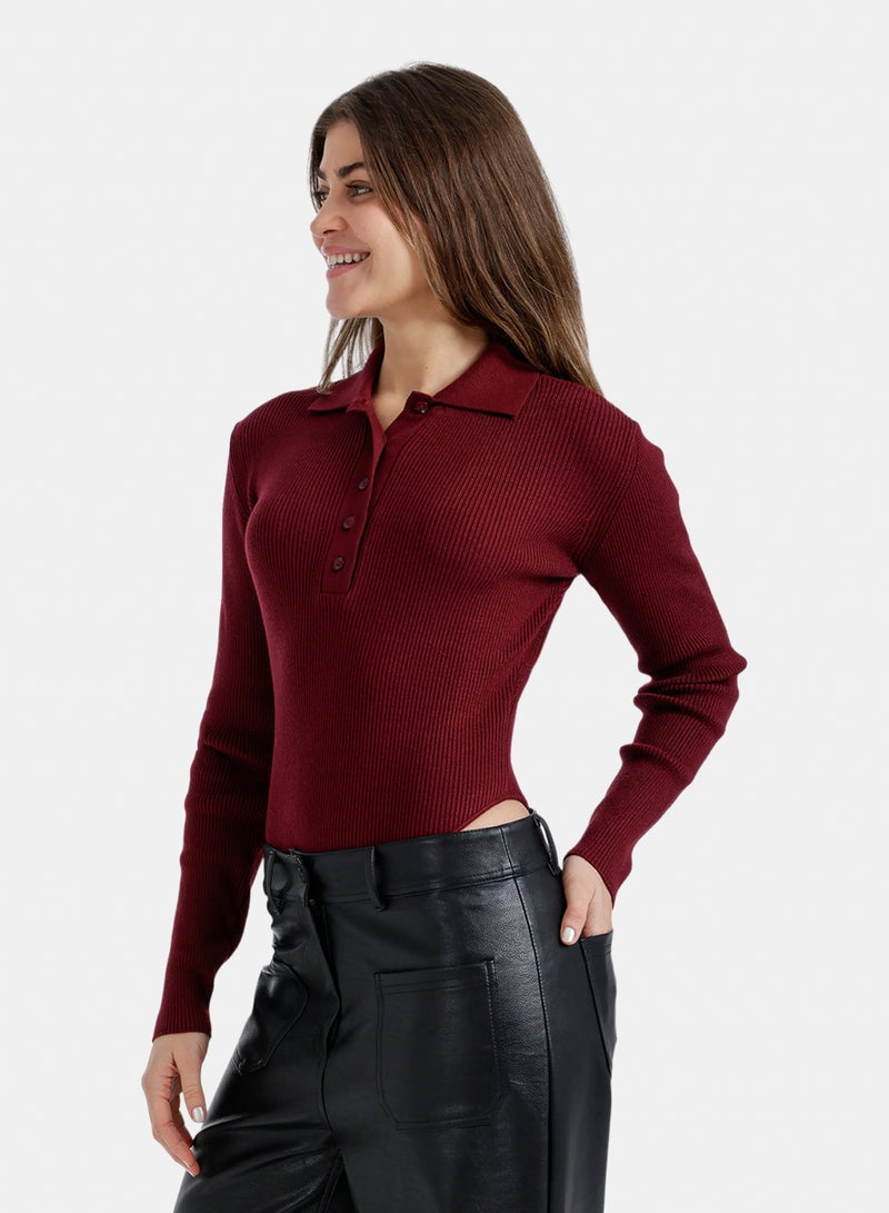 Carina Slim Fit Ribbed Pullover - Image 3