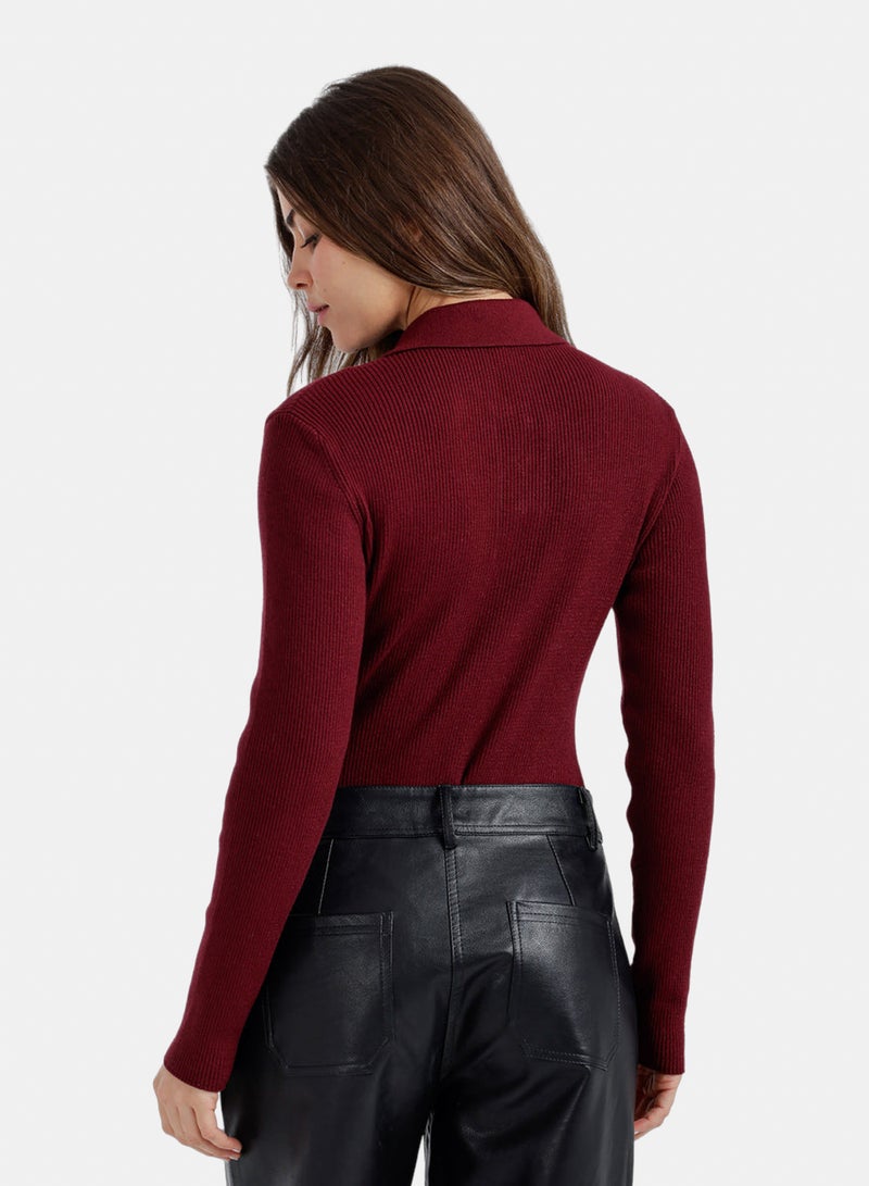 Carina Slim Fit Ribbed Pullover - Image 4