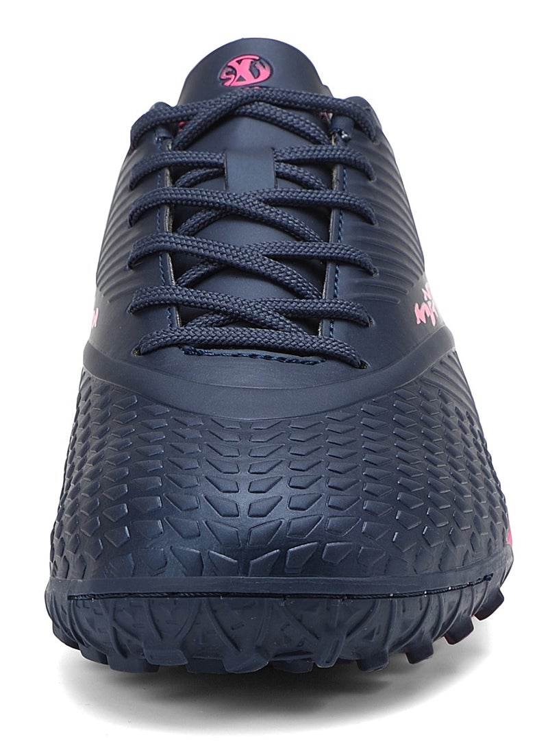 SKY WING Boy And Girl Soccer Shoes kids IC or IN Flat Sole Sport Shoes Flexible Athletic Outdoor Cleats Lace Up Light Weight Training Football Blue  - Image 3