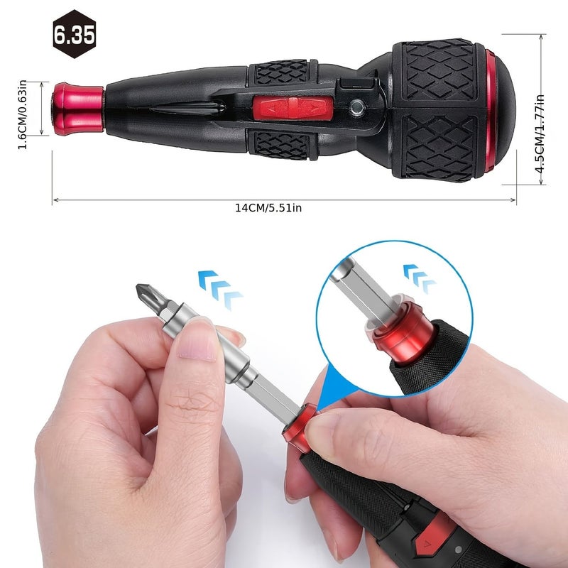 Black 2-In-1 Electric Screwdriver Rechargeable 900mAh Battery LED Light 4nm 10nm Power Manual Screwdriver For Furniture Repair Carpenter Electrician - Image 4
