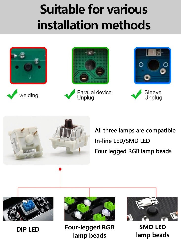 110Pcs Mechanical Keyboards Switch Brown Gaming Switch Outemu Switch for Keyboard 3Pin Linear Tactile Clicky Switches - Image 4