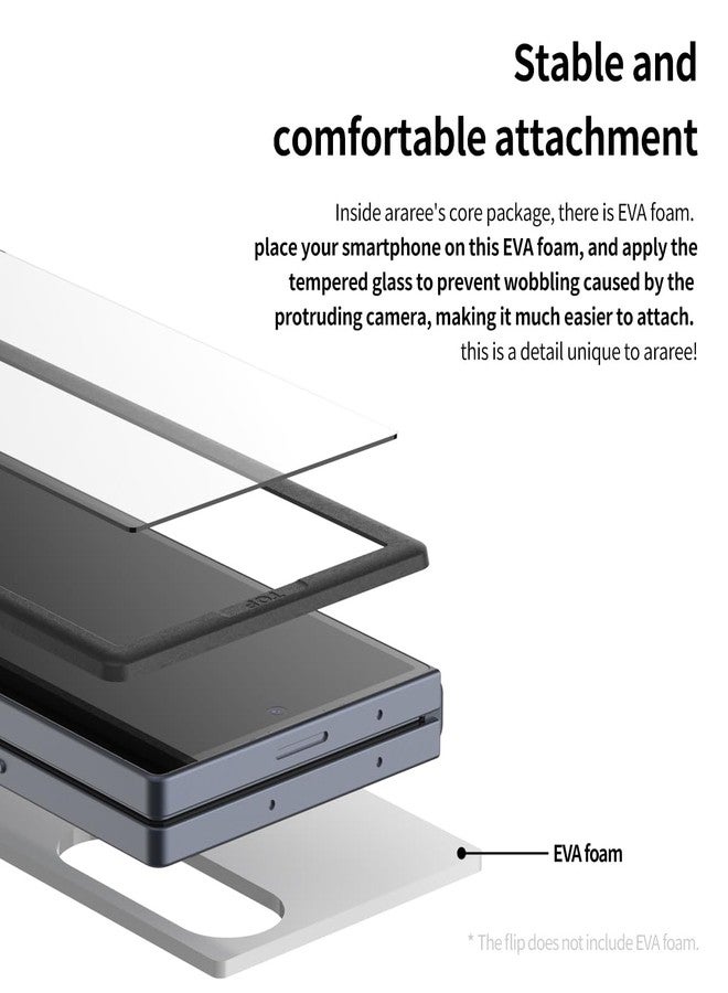 araree Samsung Galaxy Z Flip 6 Core 2 Pack Screen Protector, 9H Hardness with High Transmittance Galaxy Z Flip 6 Tempered Glass- Clear - Image 4