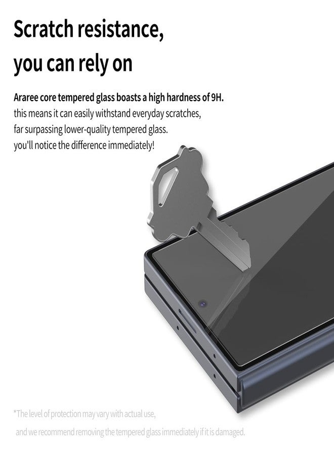 araree Samsung Galaxy Z Flip 6 Core 2 Pack Screen Protector, 9H Hardness with High Transmittance Galaxy Z Flip 6 Tempered Glass- Clear - Image 5