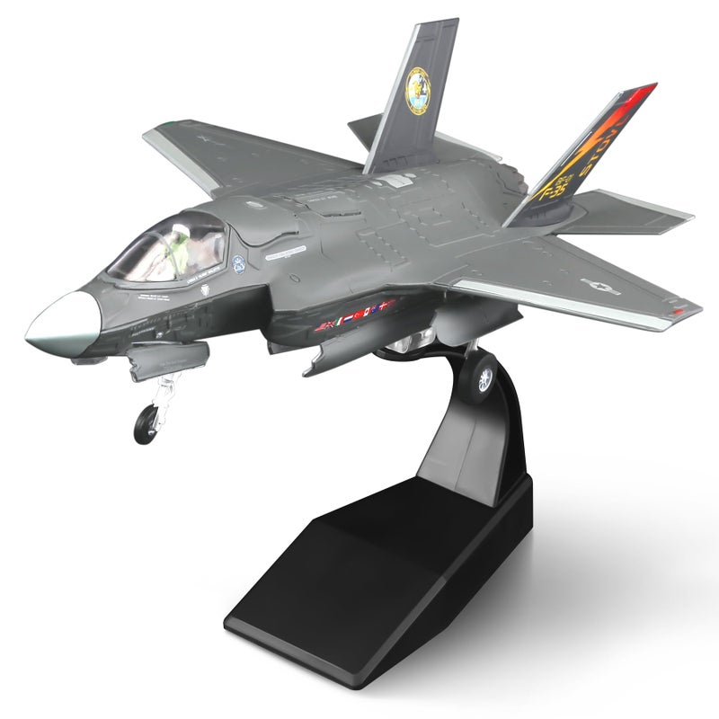 HANGHANG 172 F35B Attack Fighter Plane Metal Aircraft Model Military Airplane Model Diecast Plane Model for Collection or Gift
