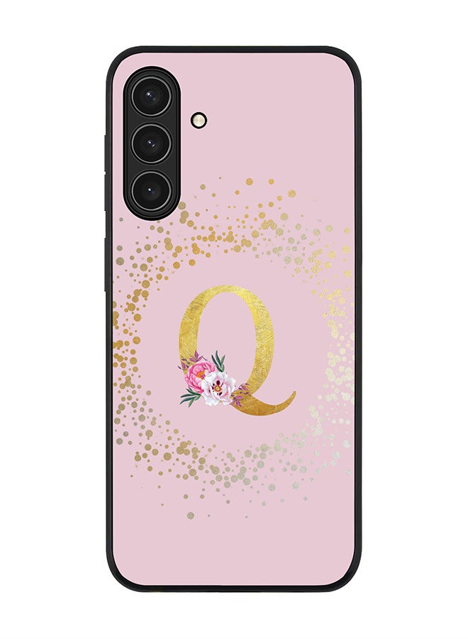 Stylizedd For Samsung Galaxy A26 5G Case,Slim fit Camera Protection, Shockproof Thin Phone cover  - Custom Monogram Floral - Q  (Pink ) - Image 1