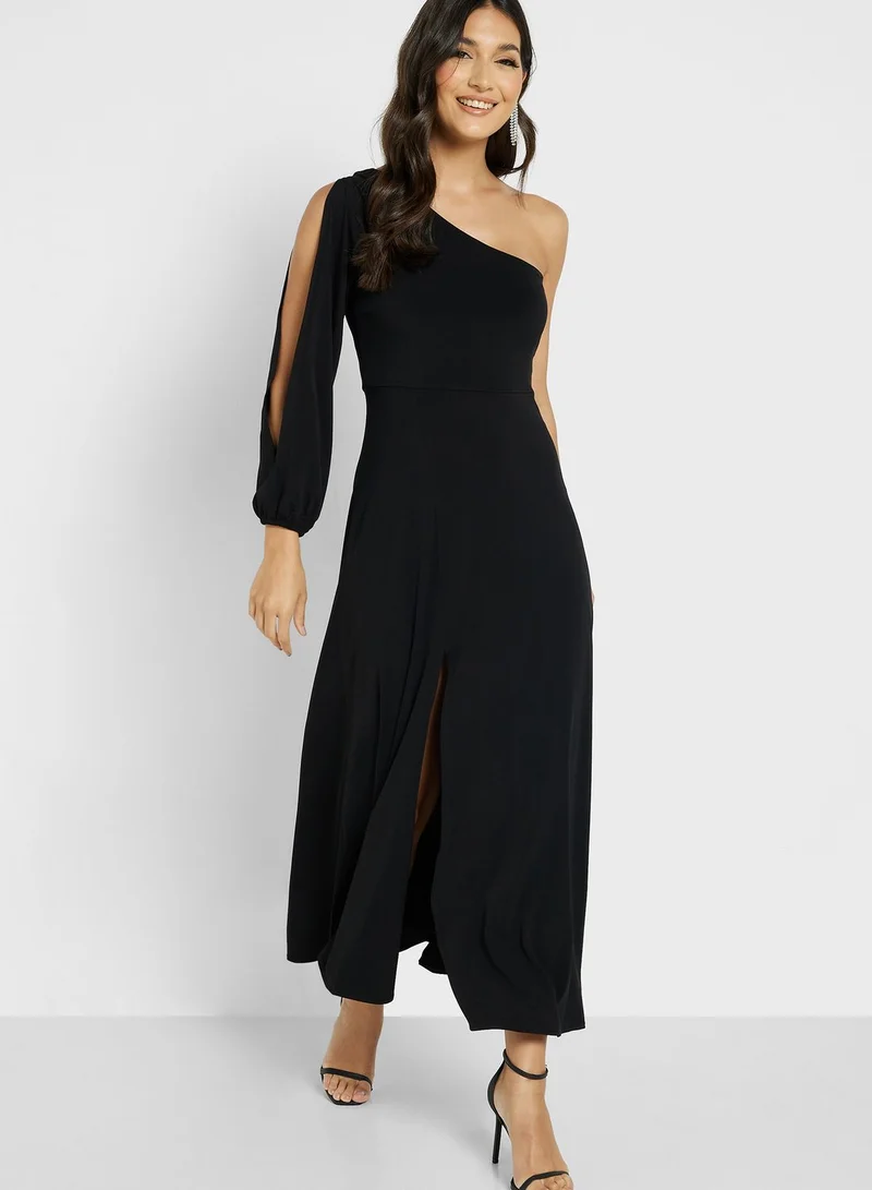 Ella Limited Edition One Shoulder Slit Sleeve Dress