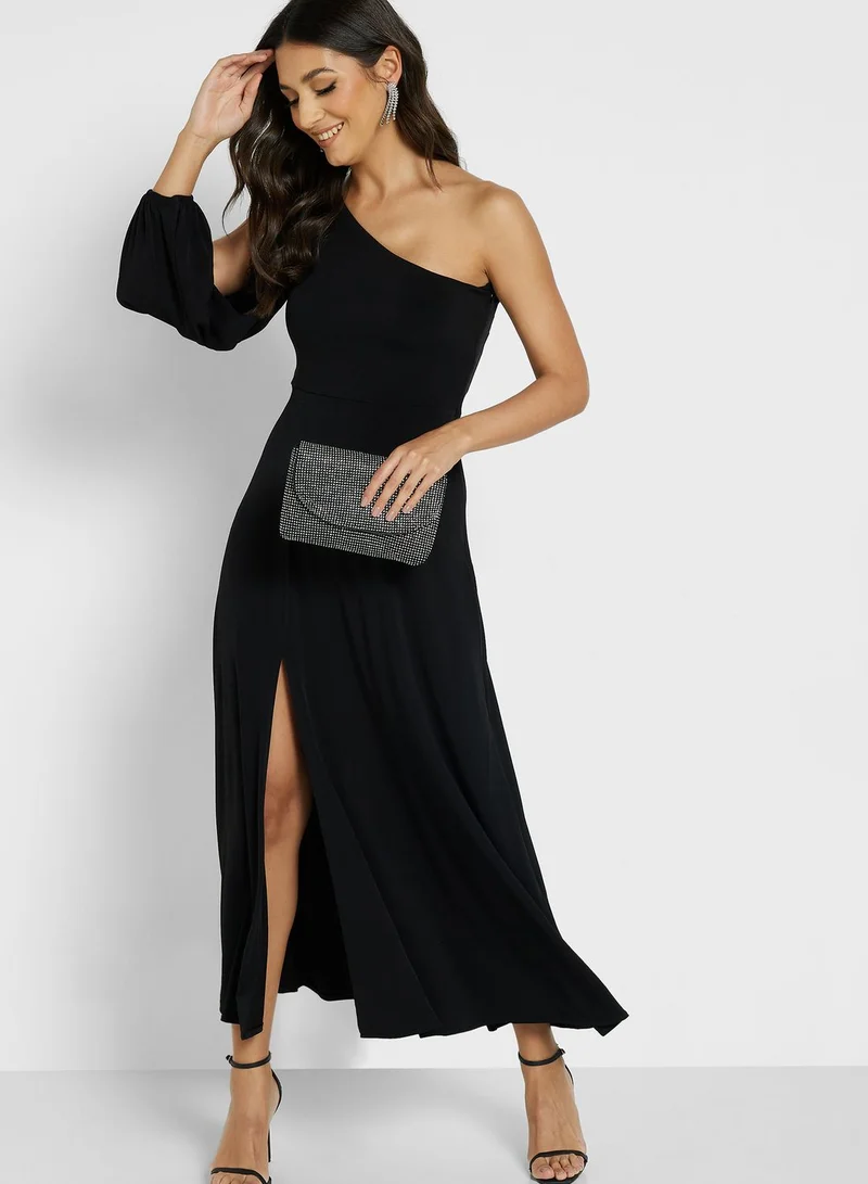 Ella Limited Edition One Shoulder Slit Sleeve Dress