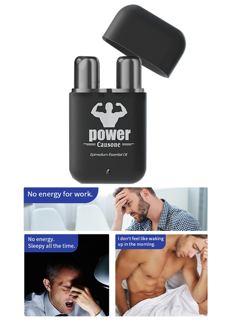 كوزون 1 قطعة من جهاز استنشاق العطور المحمول للأنف مع زيوت الإيبيميديوم العطرية، يمنح الراحة ويعزز التركيز، مثالي لتخفيف التوتر والقلق. - Image 1