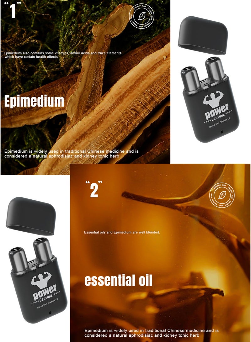 كوزون 1 قطعة من جهاز استنشاق العطور المحمول للأنف مع زيوت الإيبيميديوم العطرية، يمنح الراحة ويعزز التركيز، مثالي لتخفيف التوتر والقلق. - Image 3