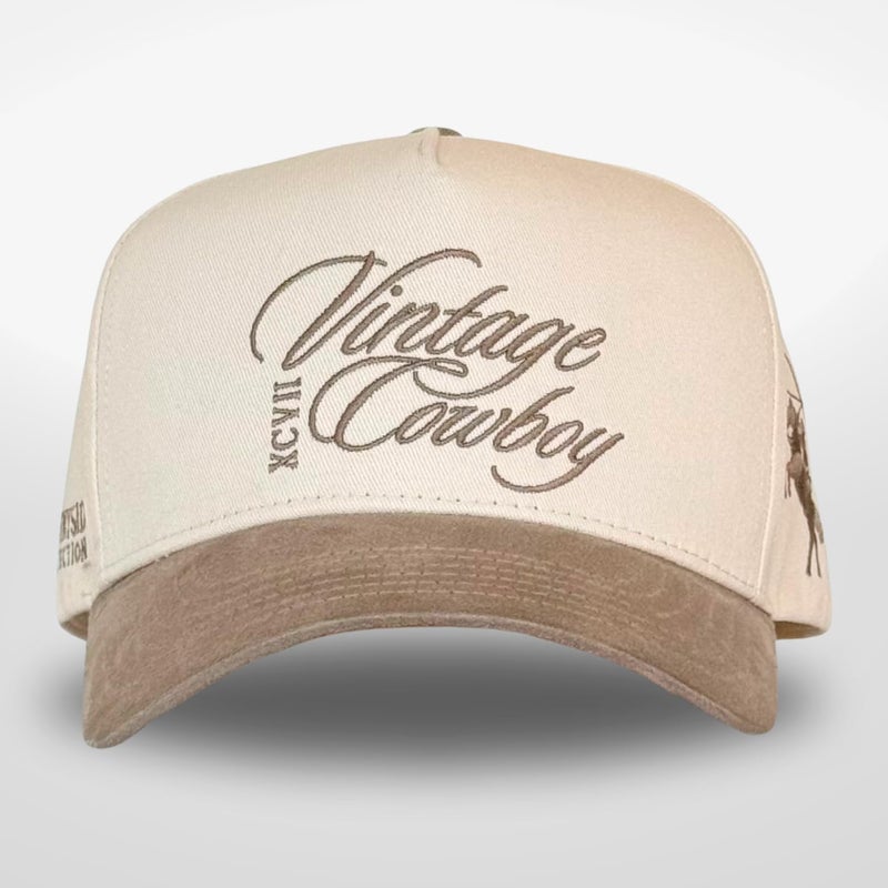 CITRUSY Vintage Western Trucker Hat | Men & Women | Country Cute Caps for Cowgirls Cowboys | Camo Denim Embroidered Cotton | Snapback (Cotton, Vintage Cowboy | Mud Suede) - Image 2