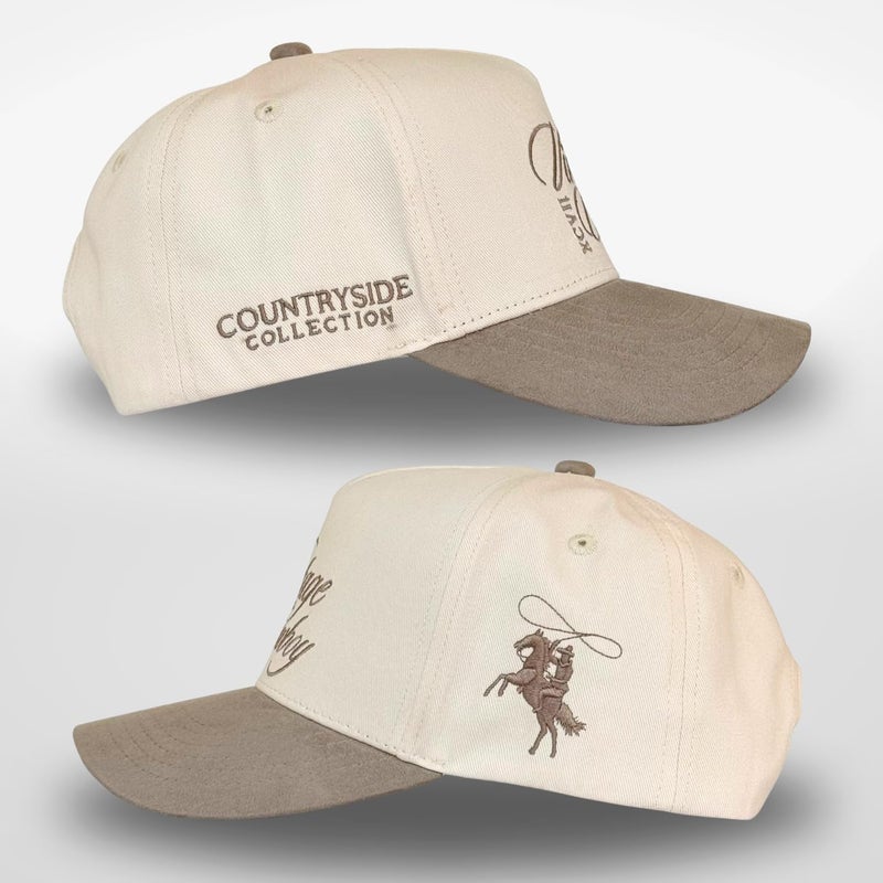 CITRUSY Vintage Western Trucker Hat | Men & Women | Country Cute Caps for Cowgirls Cowboys | Camo Denim Embroidered Cotton | Snapback (Cotton, Vintage Cowboy | Mud Suede) - Image 3