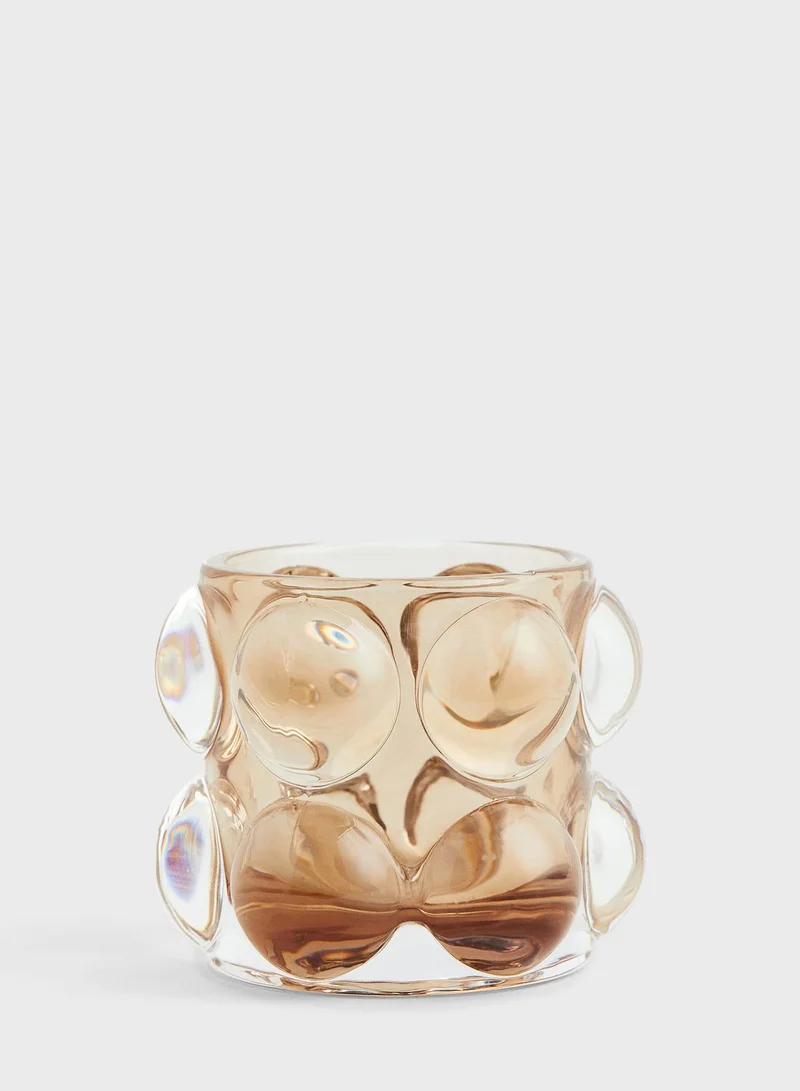 H&M Bubbled Glass Tealight Holder