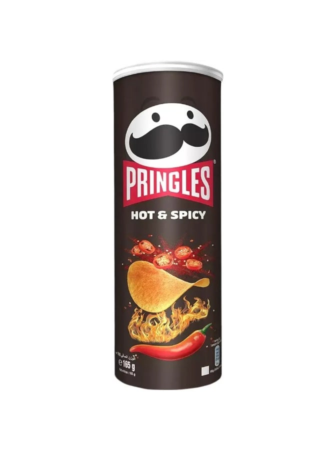Pringles Pringles Hot and Spicy Flavored Potato Chips- 165gms