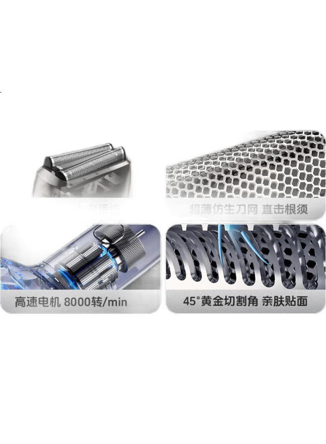 Qiman Electric Shaver Reciprocating Shaver German Imported Three-Blade Full Body Washable Portable Shaver Shaving Razor Gift For Boyfriend Father Birthday Gift Qm6102 - Image 3