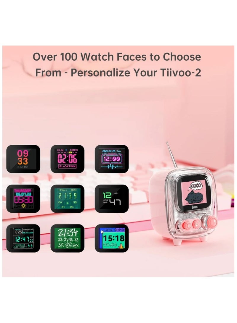 Divoom Tivoo-2 Bluetooth Lyrics Speaker With Pixel Display & Photo Album Function – Pink - Image 3