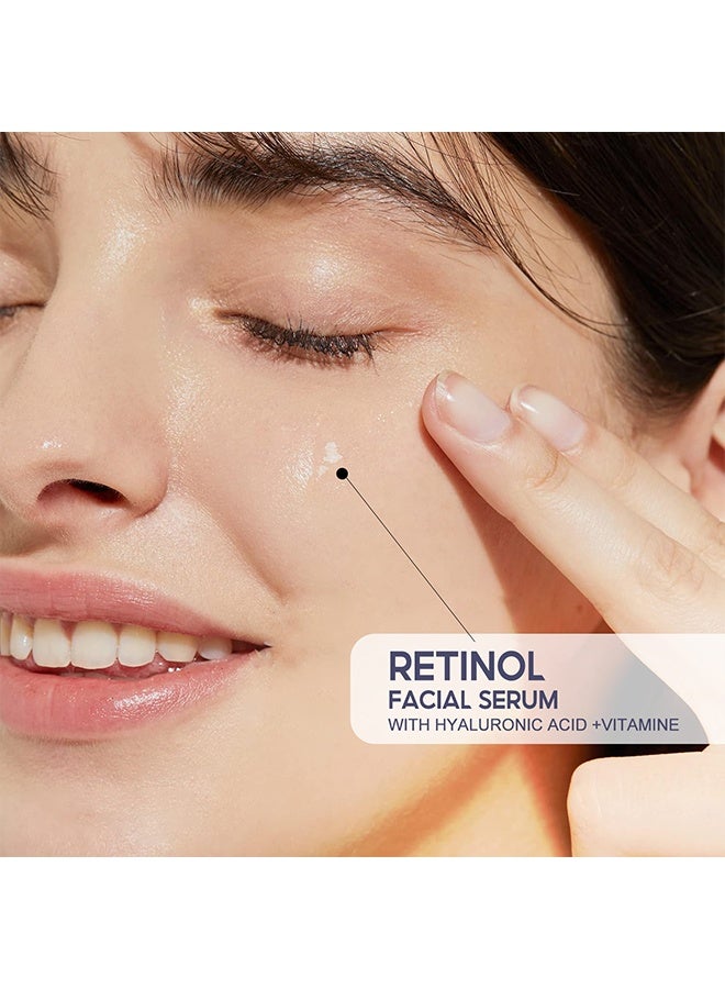 SUMAX Retinol Facial Serums With Hyaluronic Acid & Vitamin E, Anti Aging Retinol Serum for Skin Repair, Retinol Serum For Face, Reduces Wrinkles, Fine Lines, Age Spots Face Serums for Women and Men 45ml - Image 2