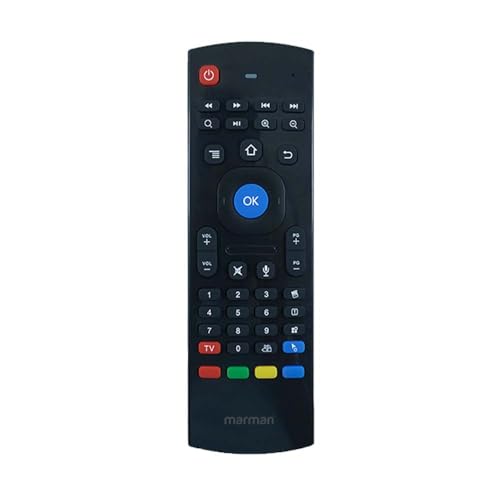 marman® Compatible with Air Fly Mouse Smart Universal Remote with Voice Command & Keyboard Suitable for Smart Tv, Projector, Android Tv Box, Computer, Set Top Box and Gaming with IR Learning Function - Image 1