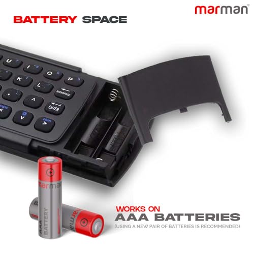 marman® Compatible with Air Fly Mouse Smart Universal Remote with Voice Command & Keyboard Suitable for Smart Tv, Projector, Android Tv Box, Computer, Set Top Box and Gaming with IR Learning Function - Image 5