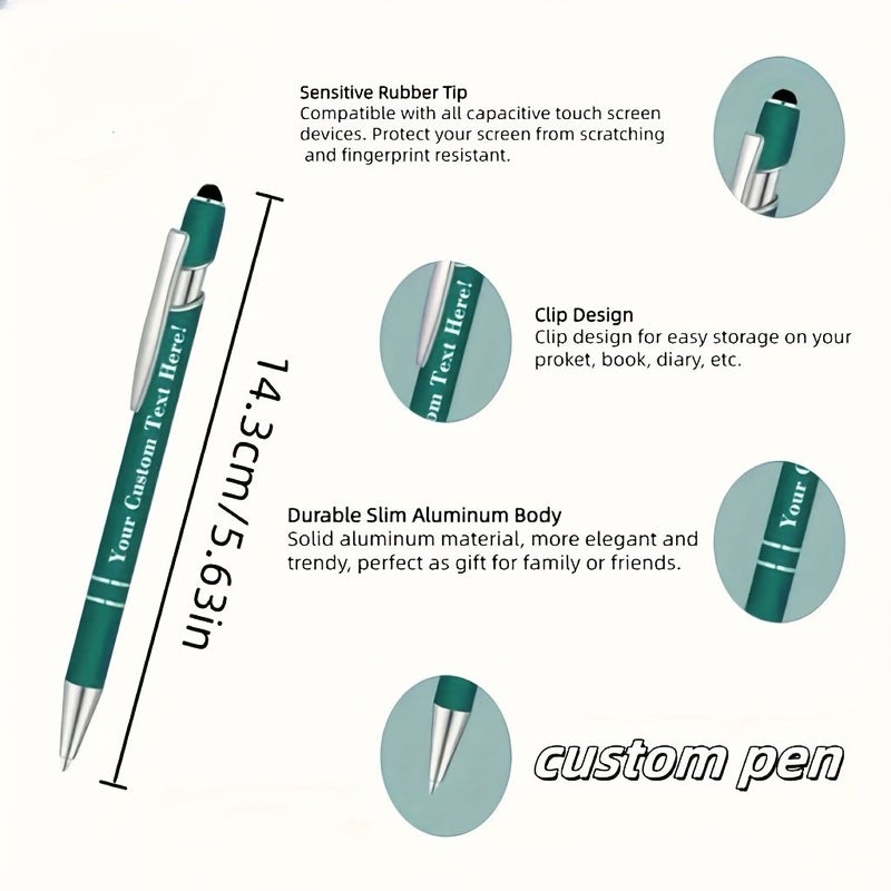 Blue Metal Ballpoint Pens 145pcs Custom Retractable Smooth Writing Office School - Image 4