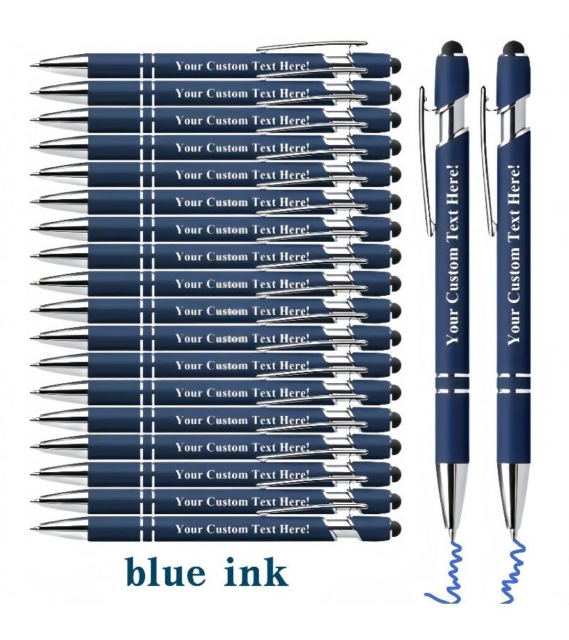 Blue Metal Ballpoint Pens 145pcs Custom Retractable Smooth Writing Office School - Image 3