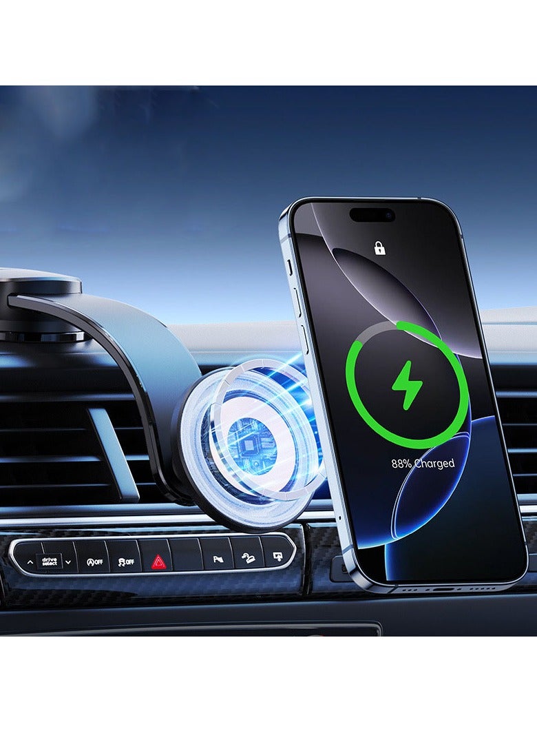 Beauenty Smartphone holder Wireless charging Magnetic Stable N52 strong magnet Strong vacuum suction cup 360° rotation Bendable arm Easy installation No damage One-handed operation Fast charging Suitable for - Image 4
