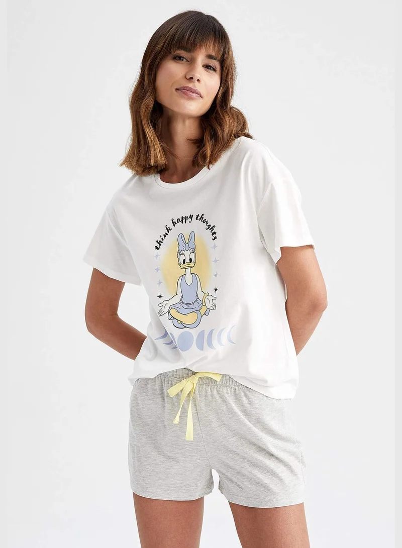 DeFacto Regular Fit Disney Mickey & Minnie Print Pyjama Set